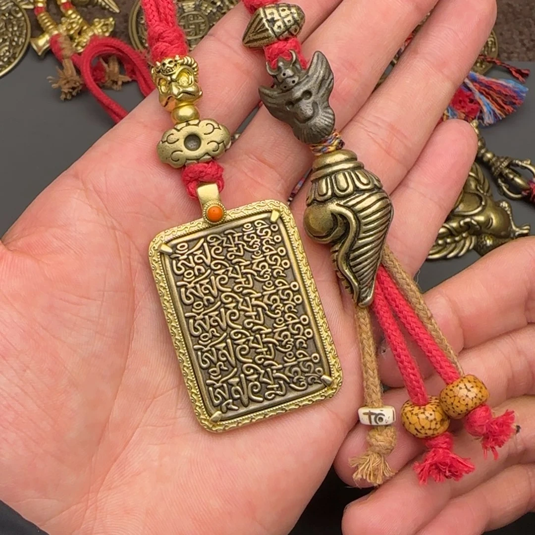 老铜六字真言牌喜欢的来