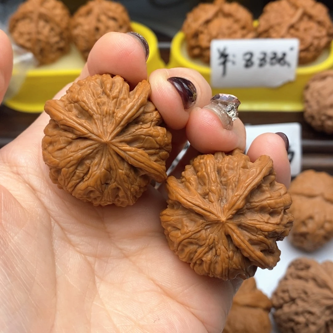 文玩核桃把件38尺雨花石丁