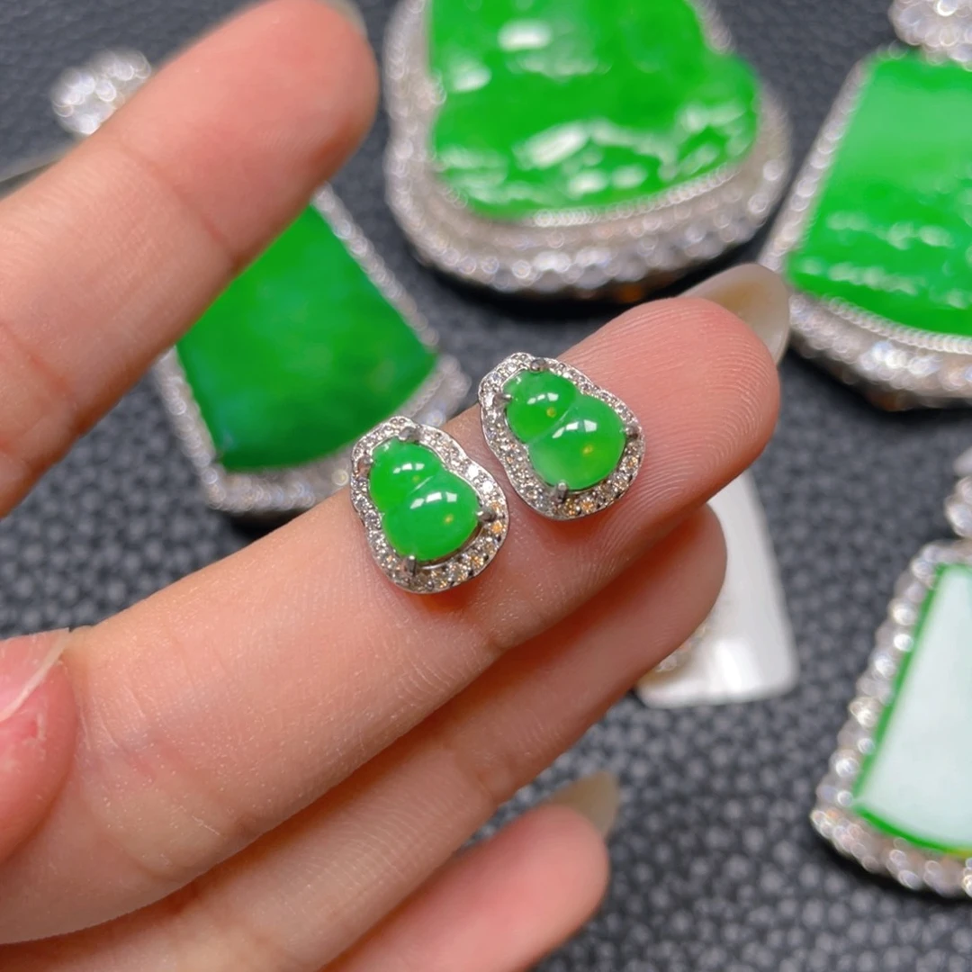 【闪购商品】翡翠银S925镶嵌吊坠(不含链)翡翠