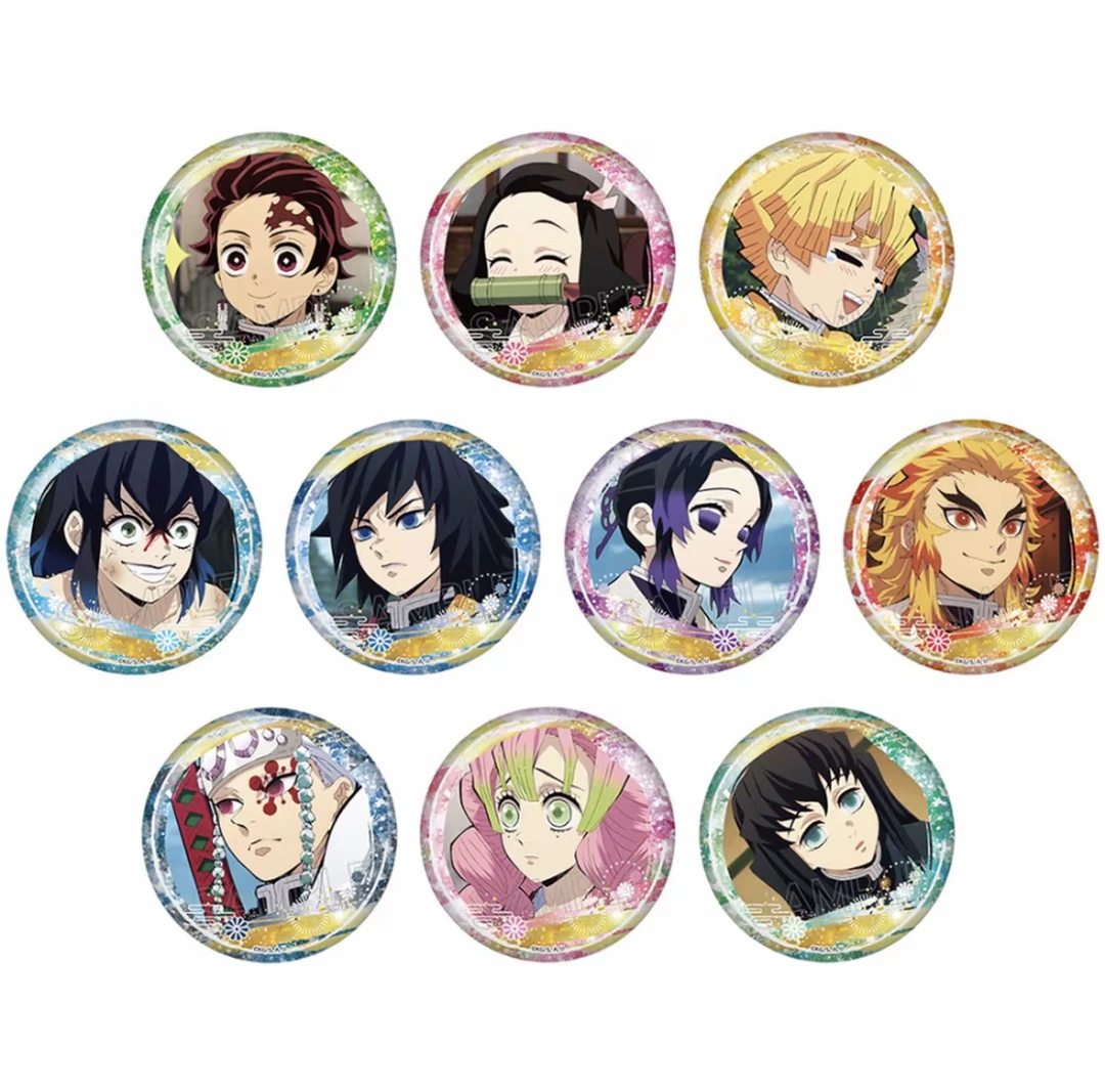 【日谷】鬼灭之刃浮世绘花边闪吧唧 盲盒代拆