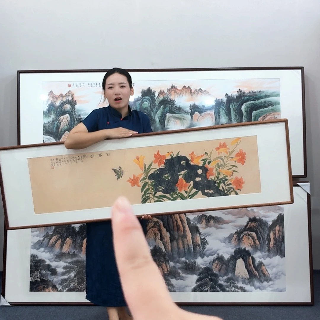 国画手绘作品160*45尺寸