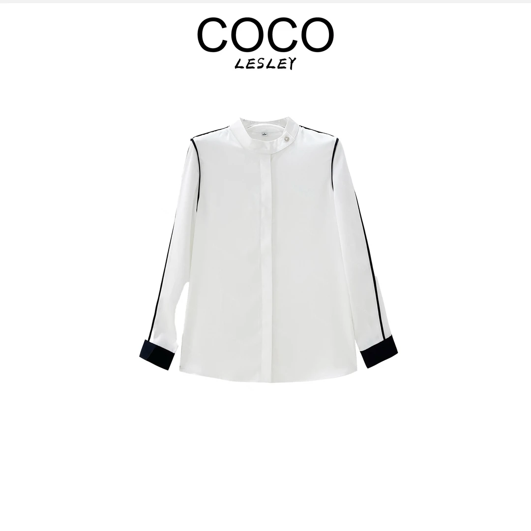 COCO LESLEY/时尚气质轻奢休闲高级舒适衬衫26367