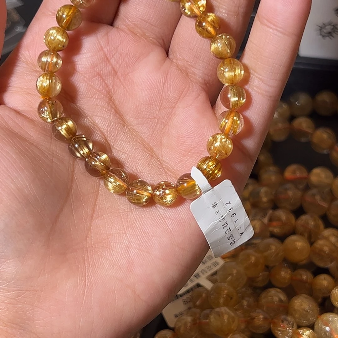 *****手链未镶嵌发晶天然金发晶