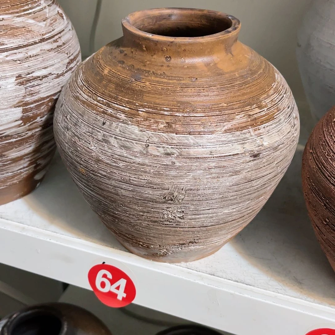 红陶无孔口径8高度20