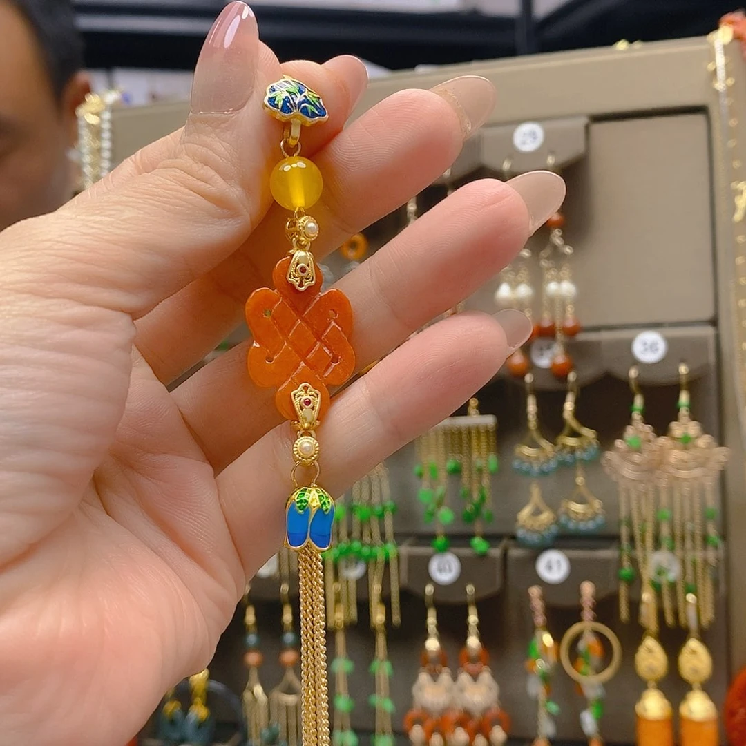 翡翠合金耳饰翡翠