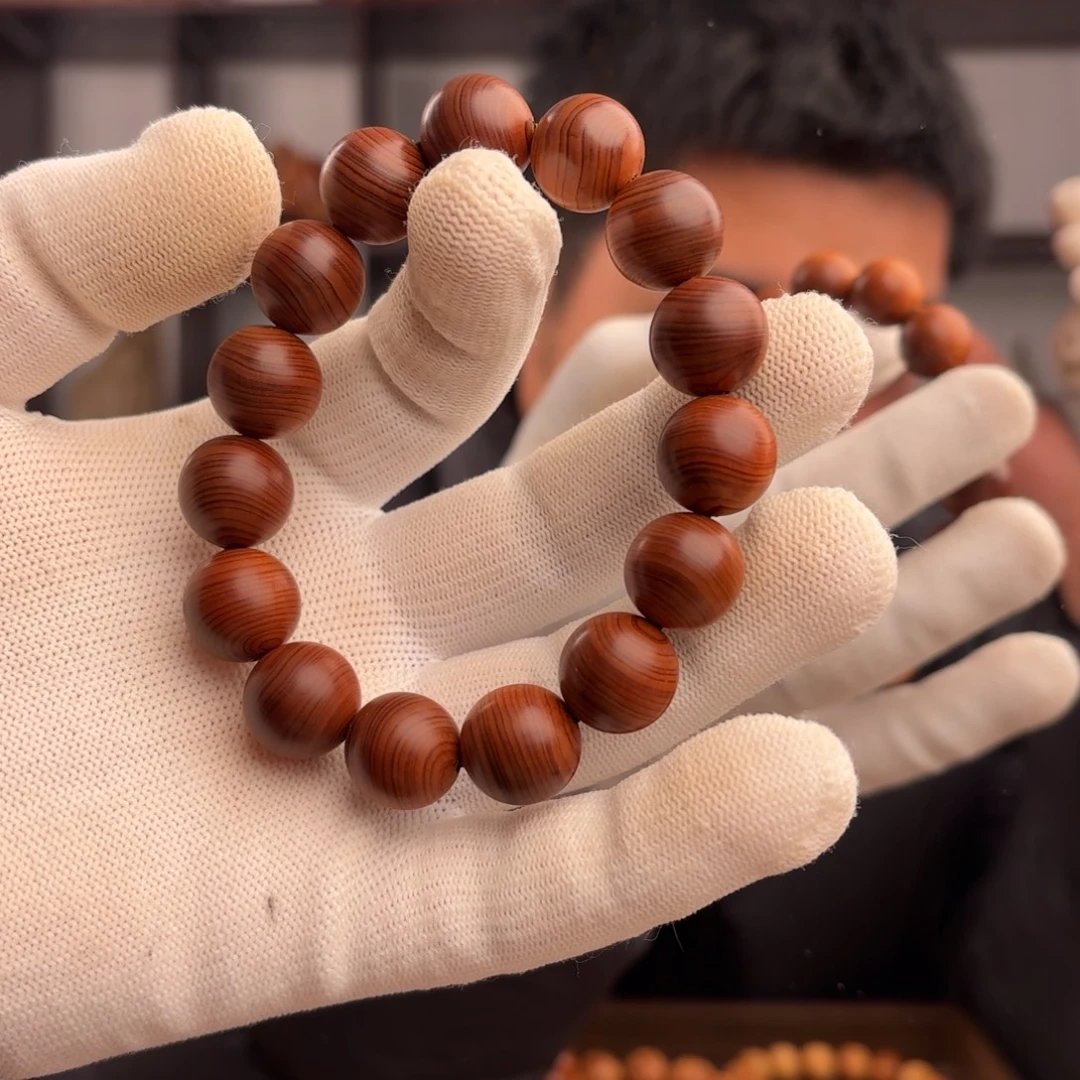 柏木（崖柏）手串/手链1.5干黑甜香黄粉板根料