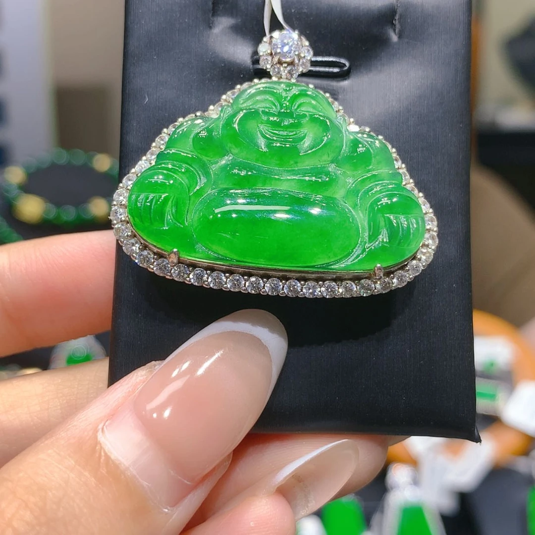 【闪购商品】颈饰银S925镶嵌翡翠5柒姐