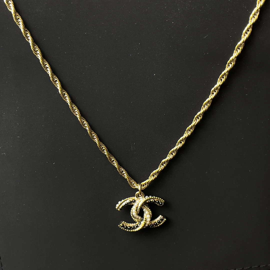 99新 Chanel/香奈儿 黑白珍珠双C项链3026/香选