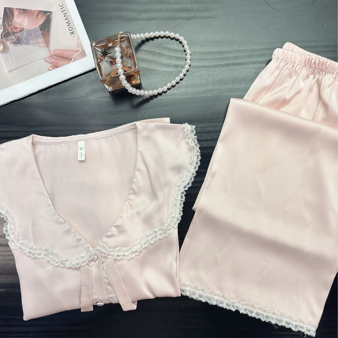 ❤️【梦幻之岛】高定网红同款女款睡衣套装系带时尚