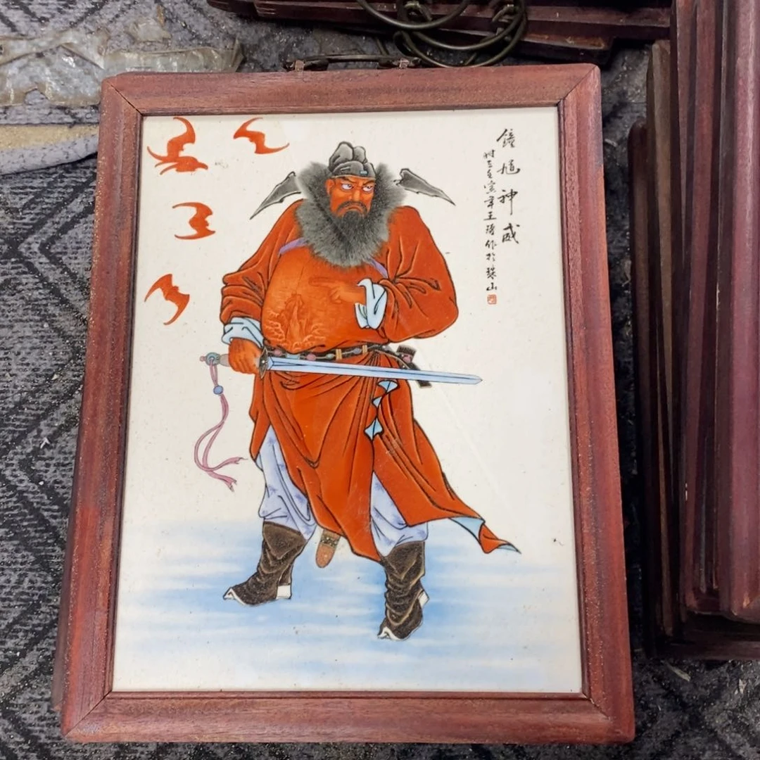 瓷片37*28 景德镇瓷板画柴窑烧制