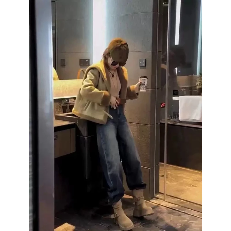 短款气质百搭加绒重工秋冬显瘦皮面外套24101107-2410