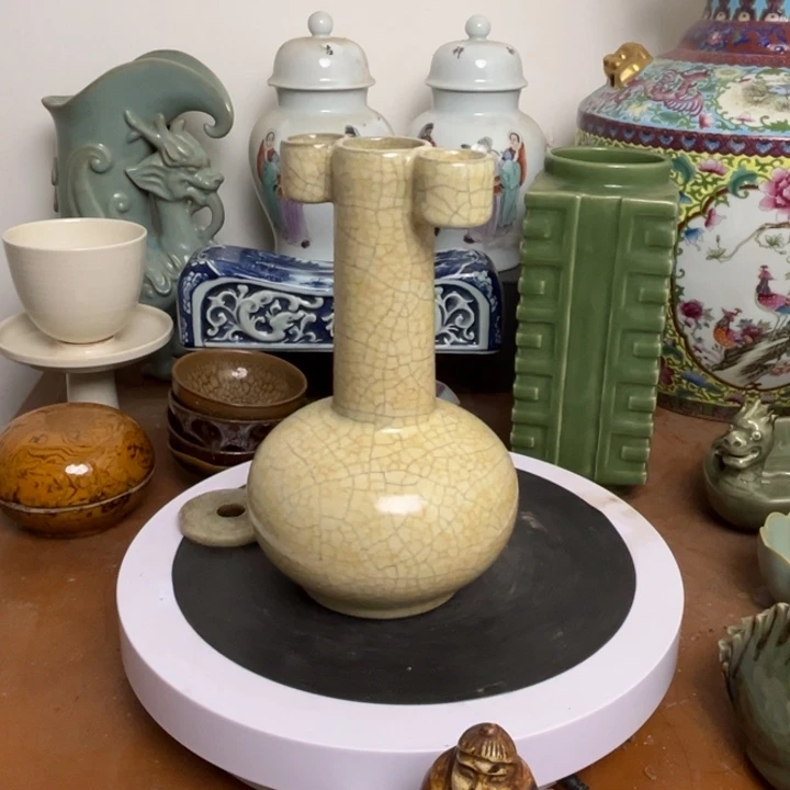 紫砂花瓶瓷器瓷器
