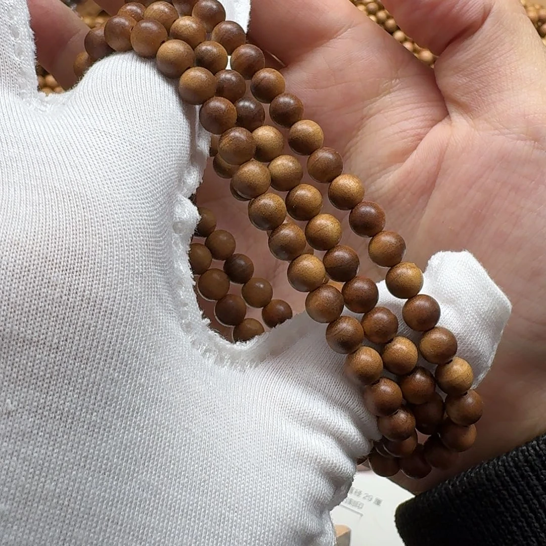 檀香木手串/手链貢奉料0.6黑肉