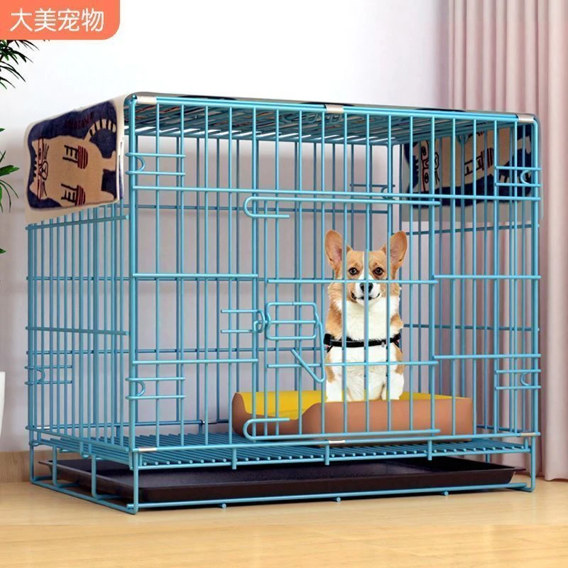加粗可折叠狗笼子室内家用带厕所适合中型小型大型犬