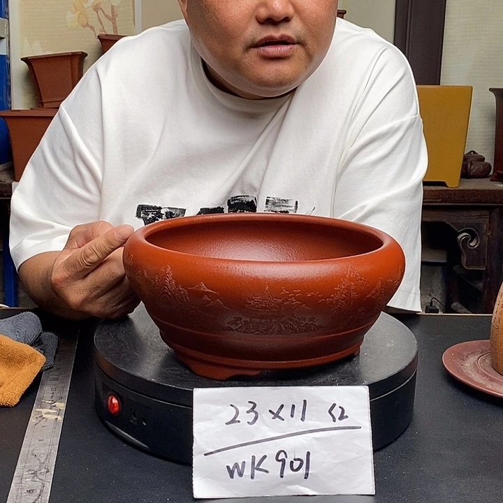 紫砂花盆货号一只WK901