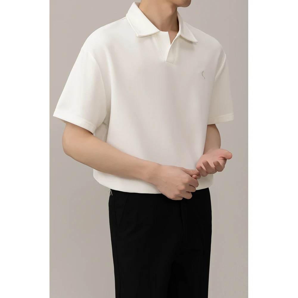 TWENTY FIVE 夏季刺绣翻领polo衫男韩版轻熟风商务休闲短袖T恤潮