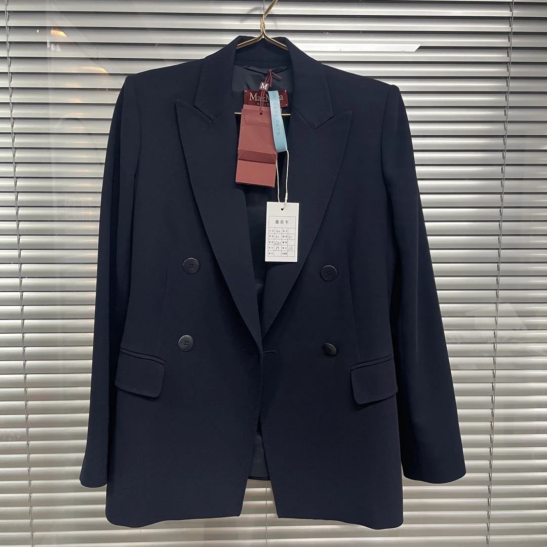 99新 MaxMara 藏蓝色西装套装/40码/A05490