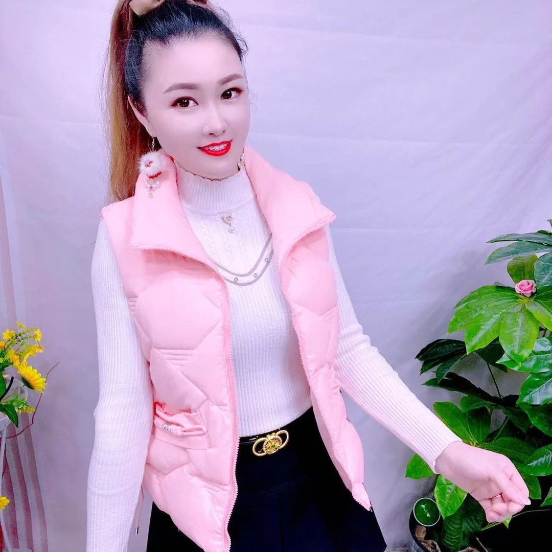 韩系立领棉马甲女宽松显瘦保暖百搭秋冬季短款外穿坎肩马夹