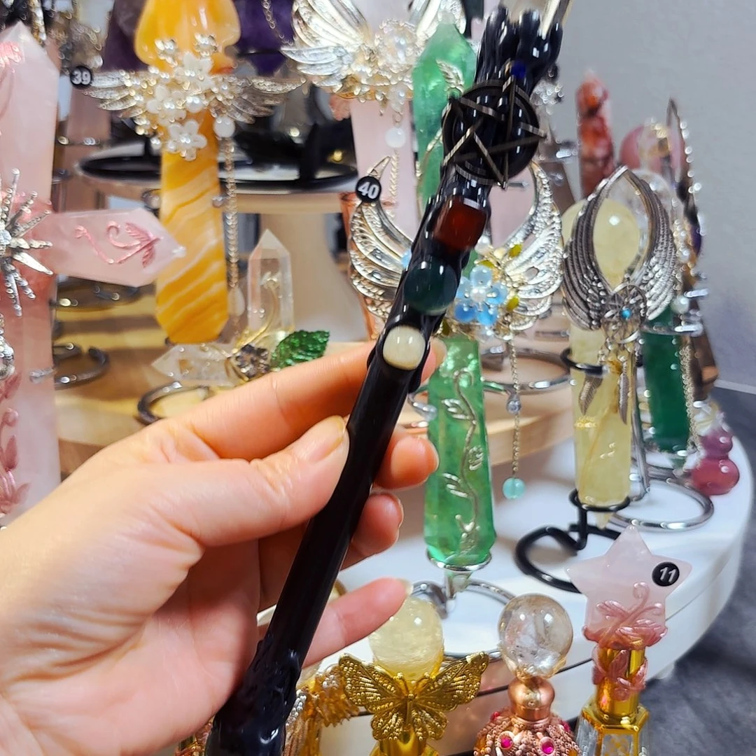 石材白水晶魔法棒