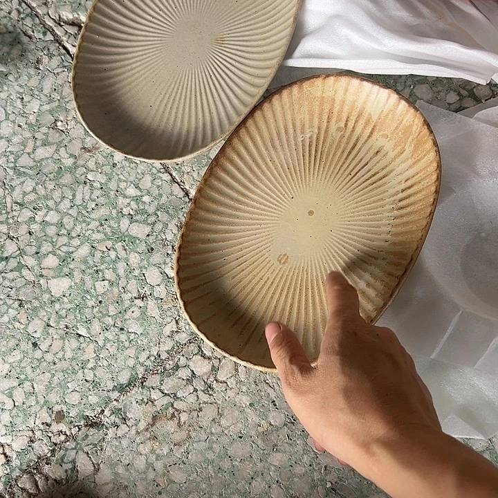 瓷片默认瑕疵商品螺纹粗陶