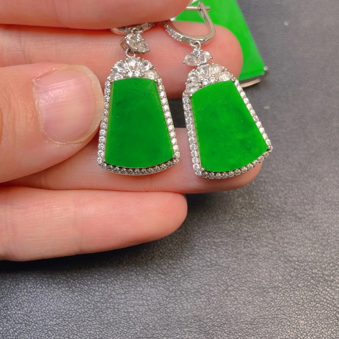 翡翠银S925镶嵌吊坠(不含链)