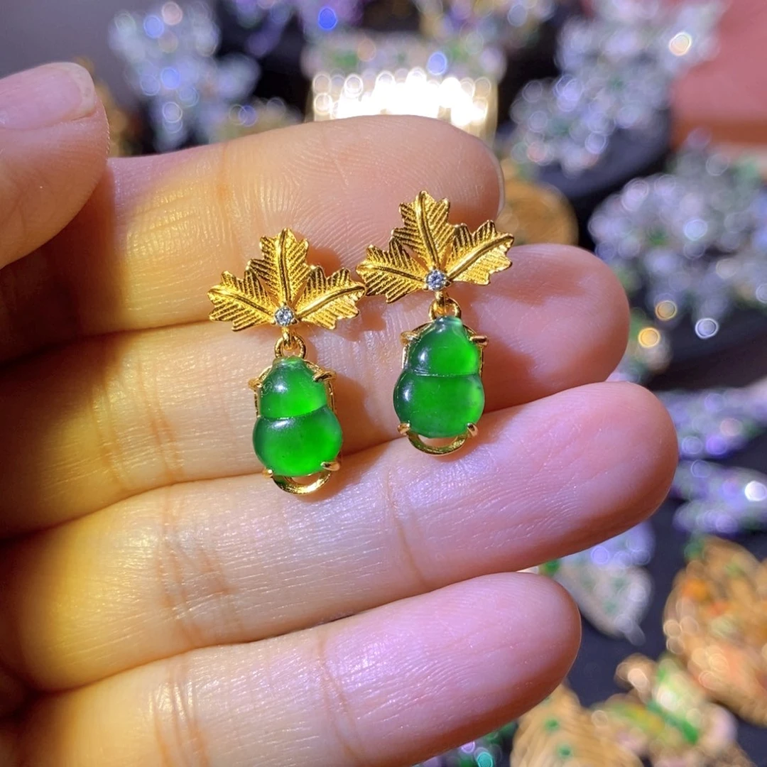 吊坠(不含链)银S925镶嵌翡翠