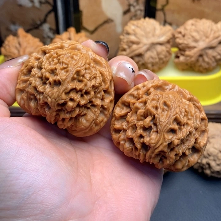 纯***玩文玩核桃把件549球疆47全品