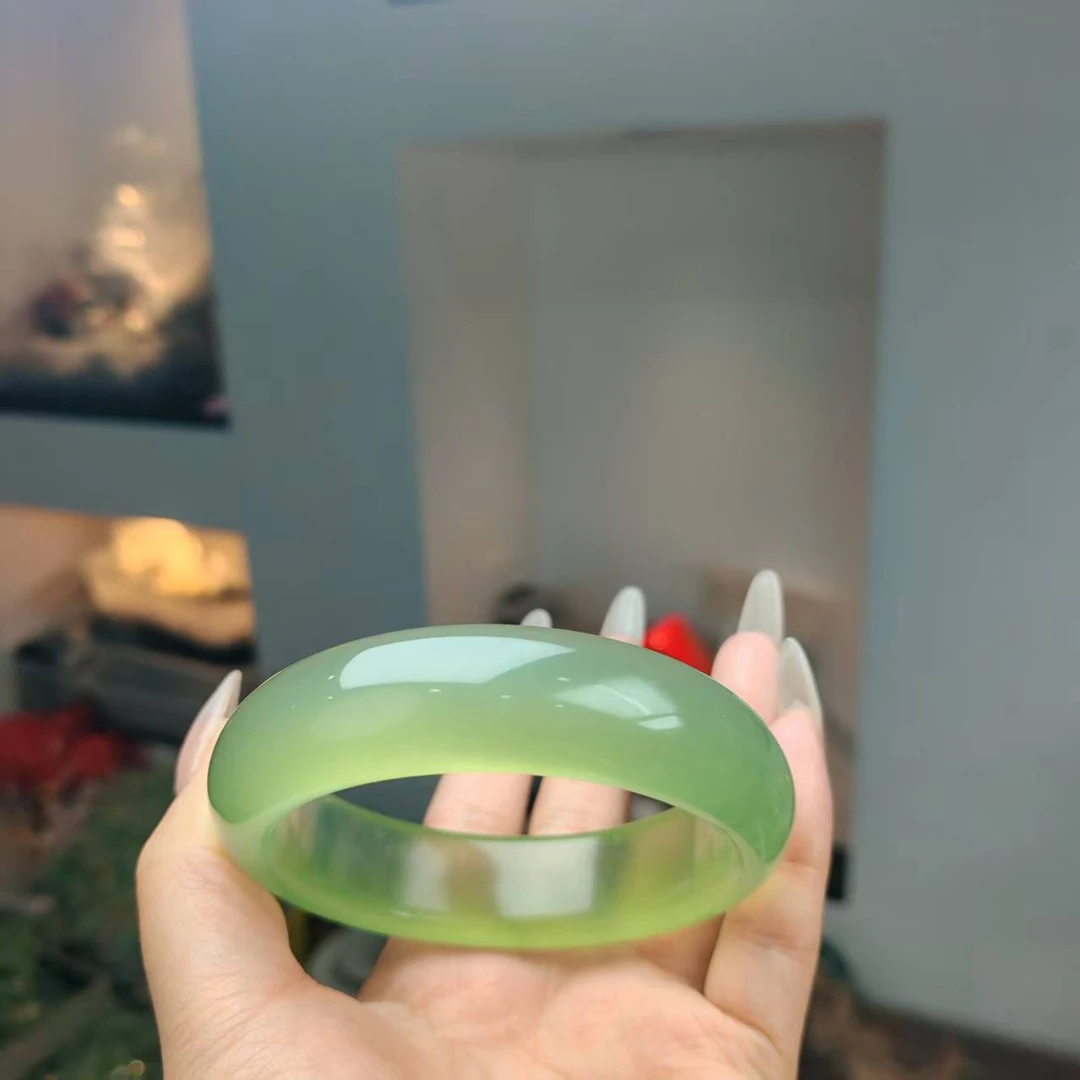 20-岫玉精品苹果绿轮胎手镯