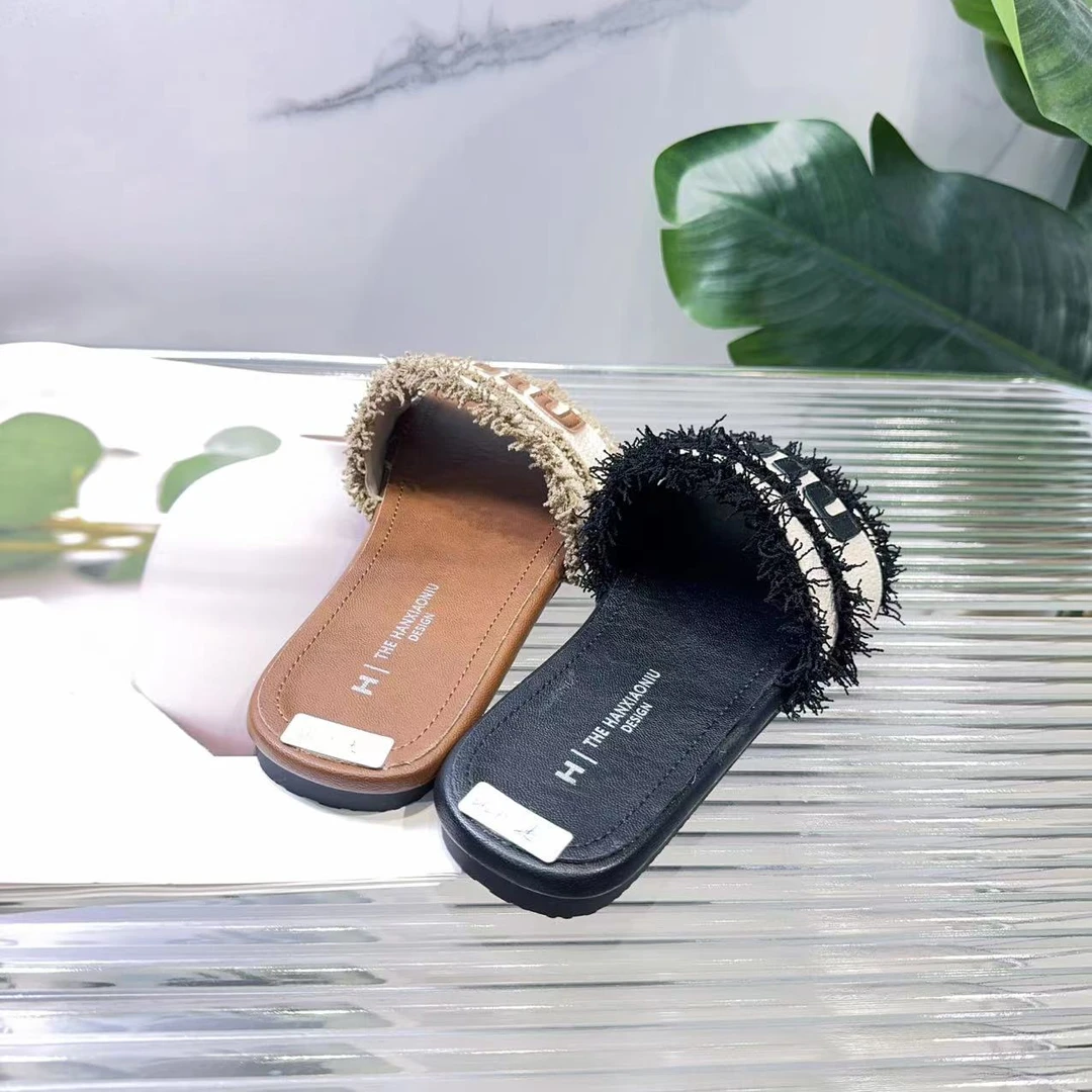 夏休闲款法式拖鞋女新款配裙子仙女风拖鞋H-11