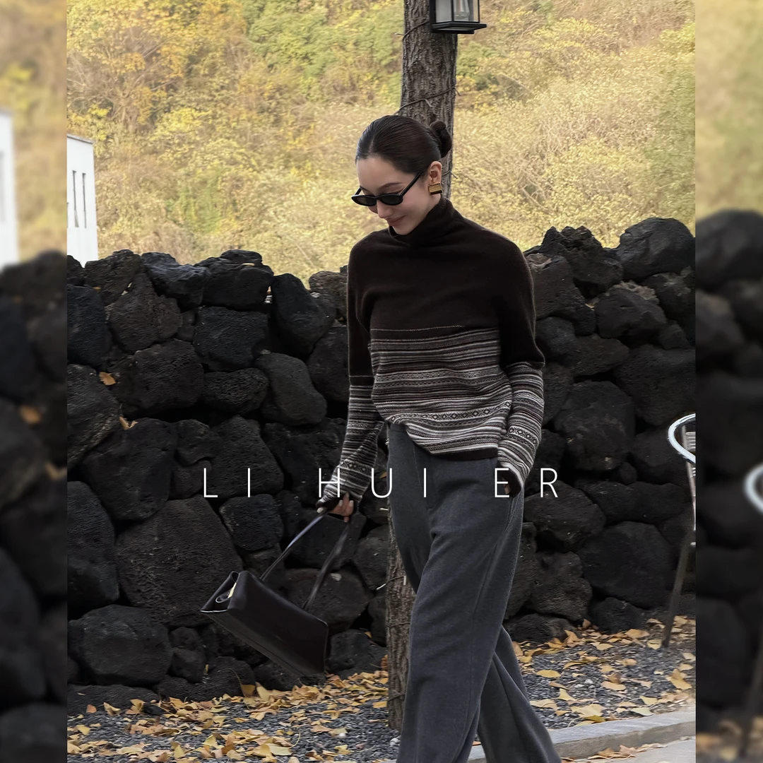 LiHuiEr李慧儿【艺术家】2025冬季新款气质显瘦针织衫229621