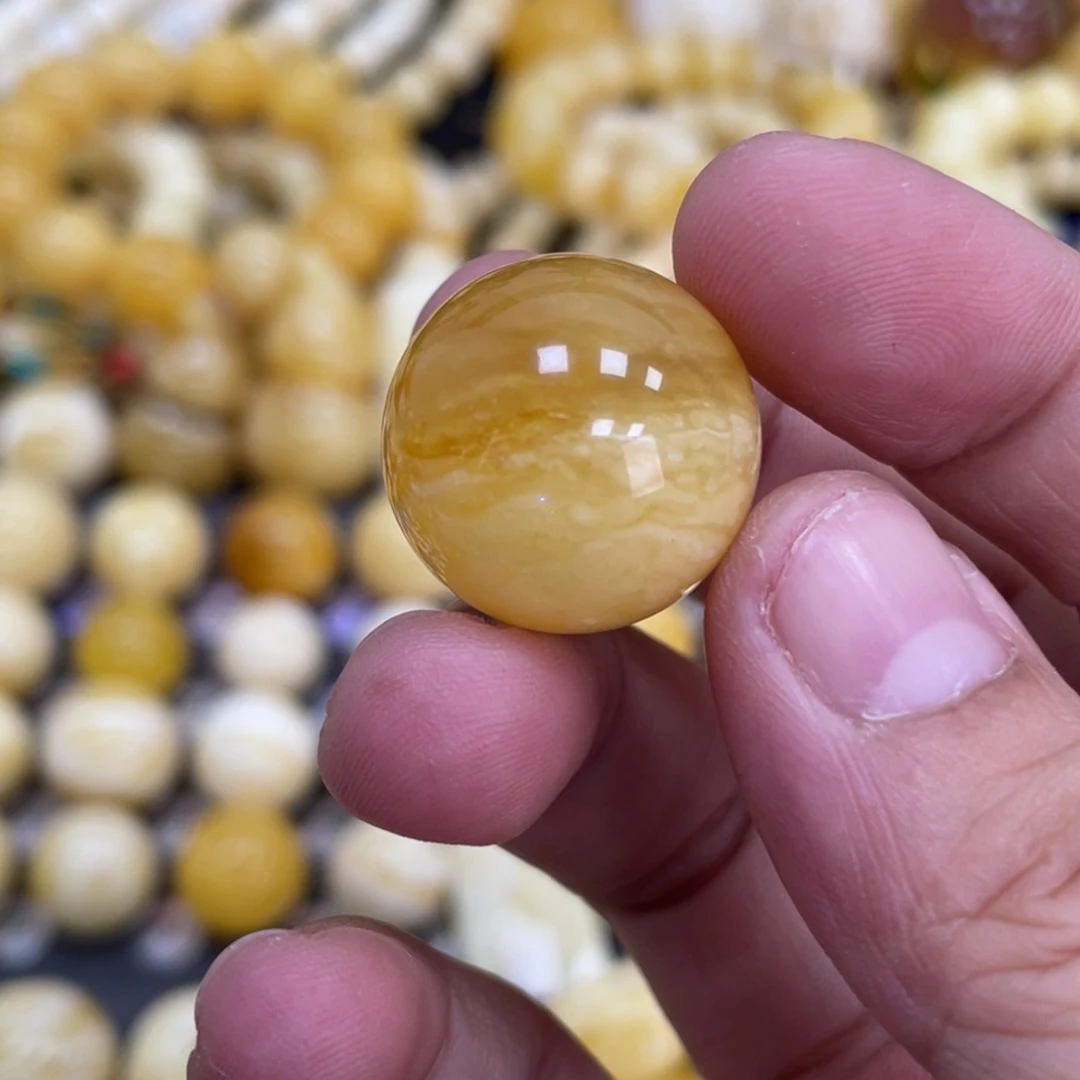 未镶嵌琥珀珠宝奇石20.3mm瑕疵虎皮