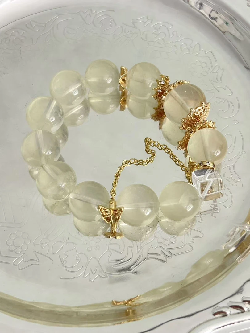 【拾壹水晶】天然黄水晶-单圈手链多样性发货发其一S-030