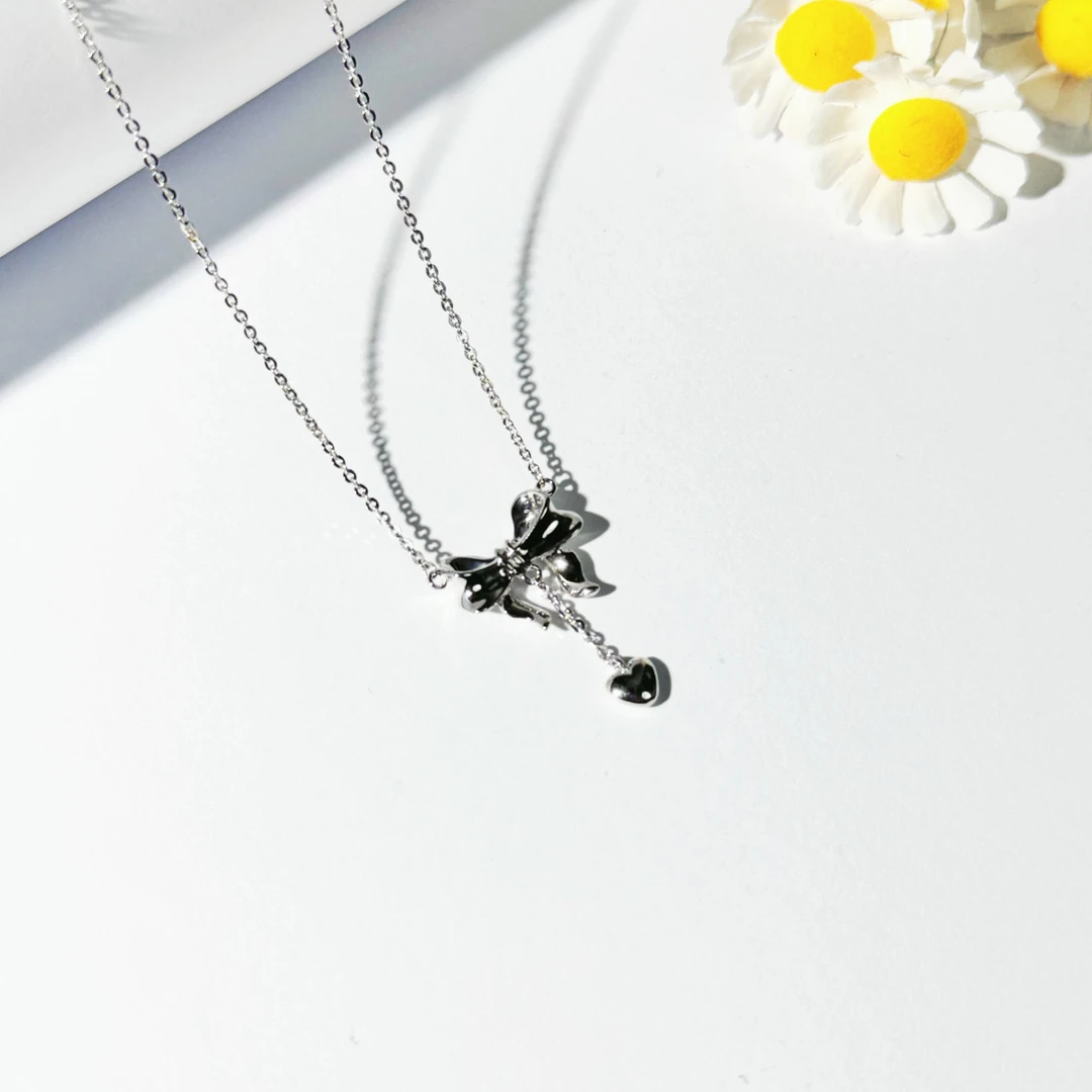 铂金PT950素款蝴蝶结经典简约百搭套链