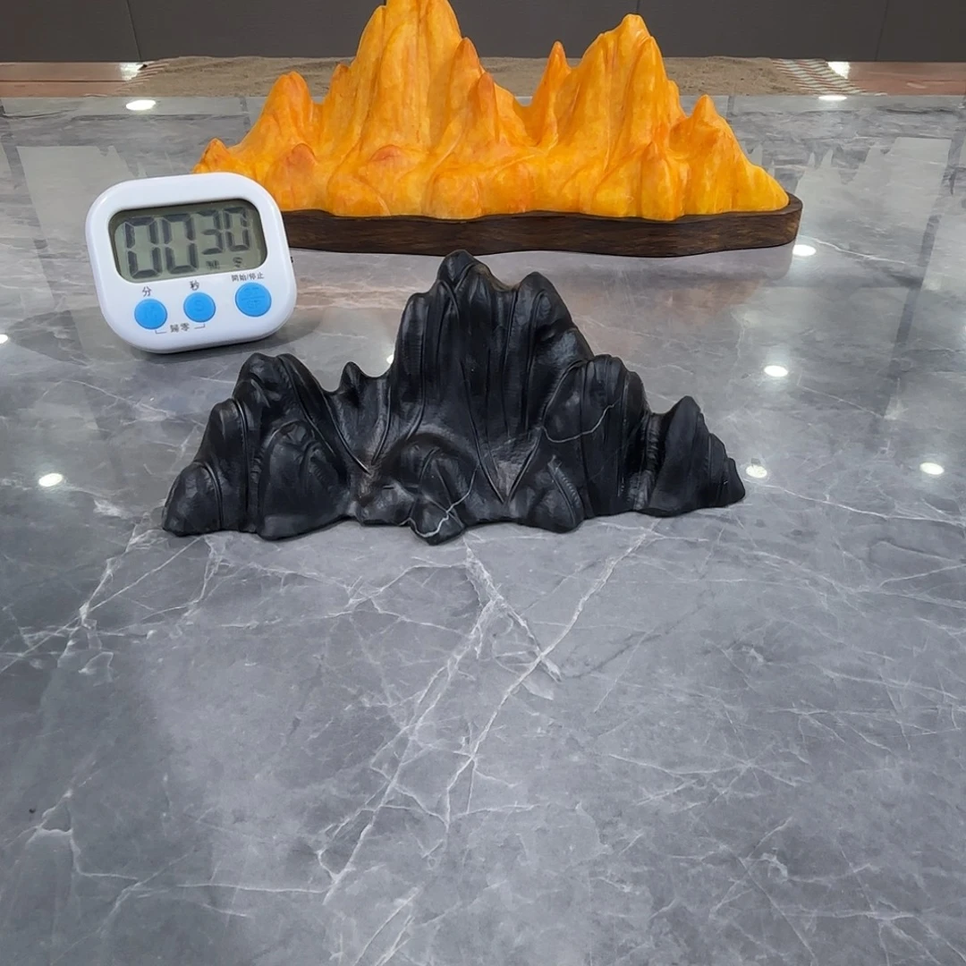 （***）砖雕灵璧石雕刻山峰摆件