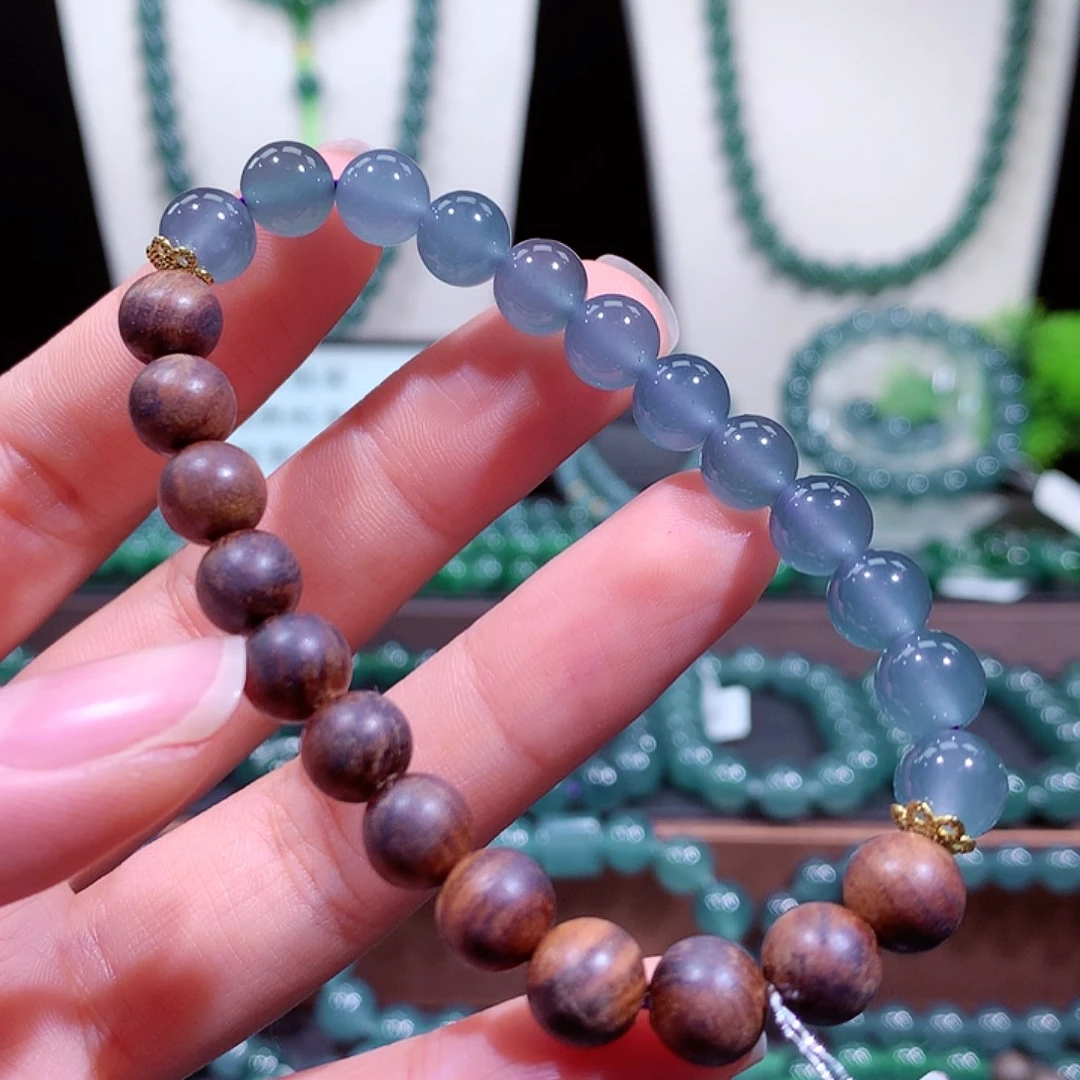 翡翠未镶嵌手链天然a货翡翠手串7.8