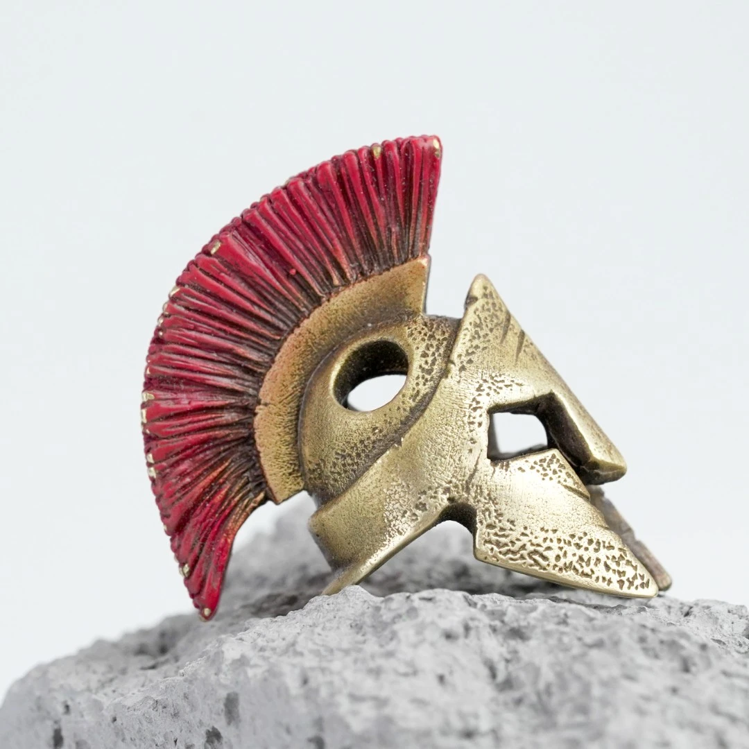 显若 铜吊坠 影游漫系列之《红缨斯巴达》吊坠原创时尚复古雕刻手作