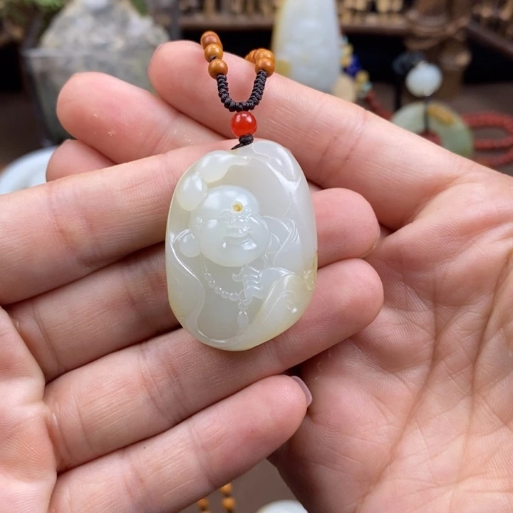 和田玉未镶嵌吊坠(不含链)