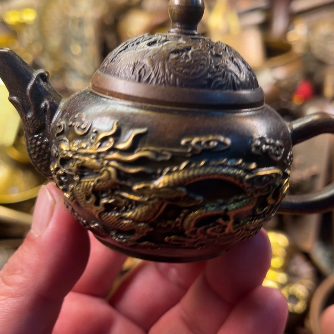 茶壶香炉铜器摆件