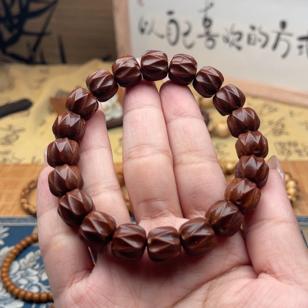 手串紫金鼠半实心雕刻无相