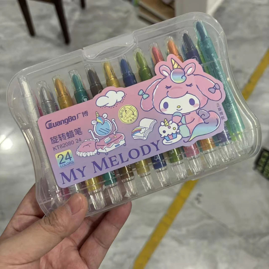 广博 - 三丽鸥 24色旋转蜡笔
