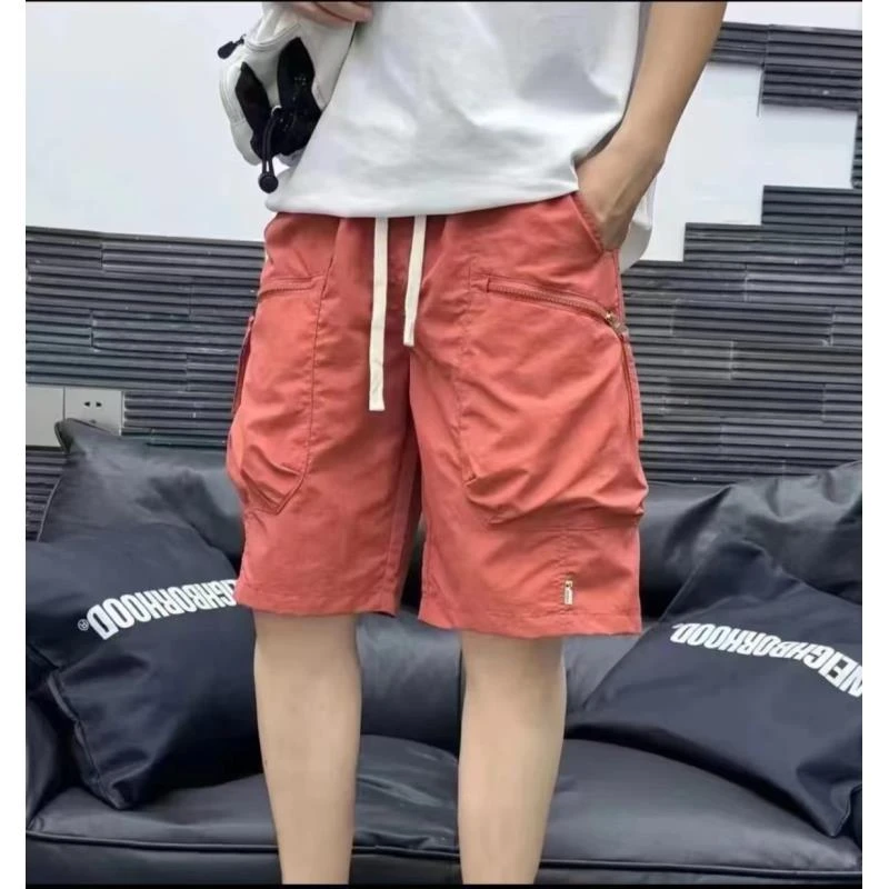 【刘趴趴专属】夏季冰感男士速干休闲大口袋工装沙滩五分短裤#8235