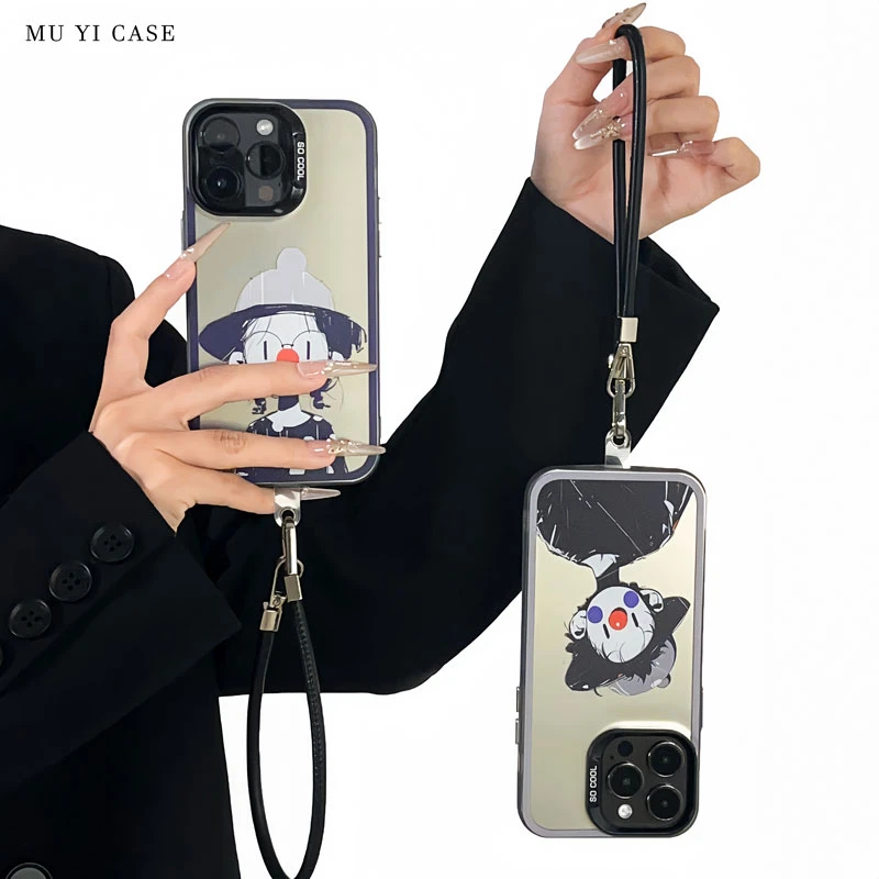 ins小丑情侣适用苹果16PROMAX手机壳IPHONE15小众个性14PM高级P70