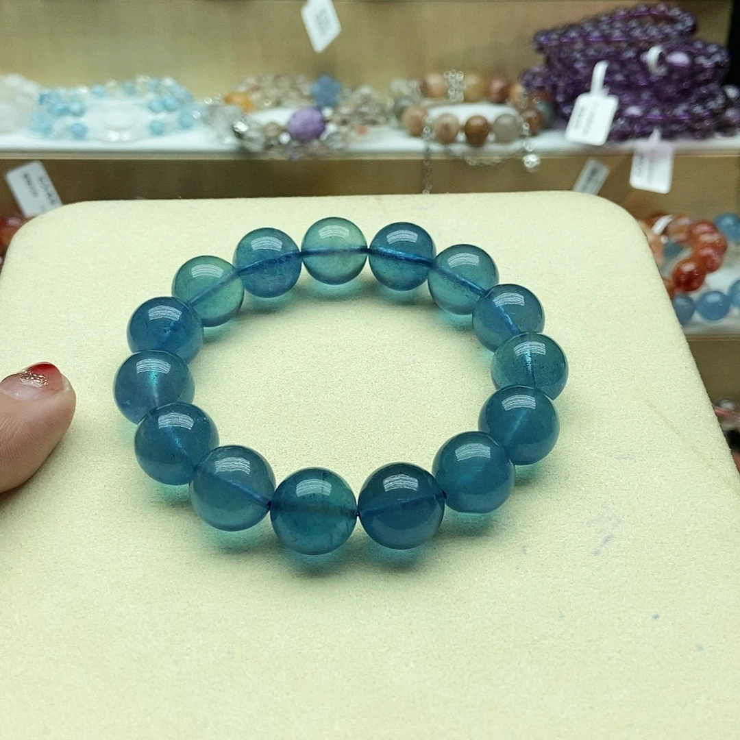 水晶手串未镶嵌R****y魔鬼蓝14