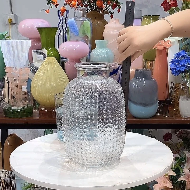 玻璃花瓶珠点口8高28.5宽16