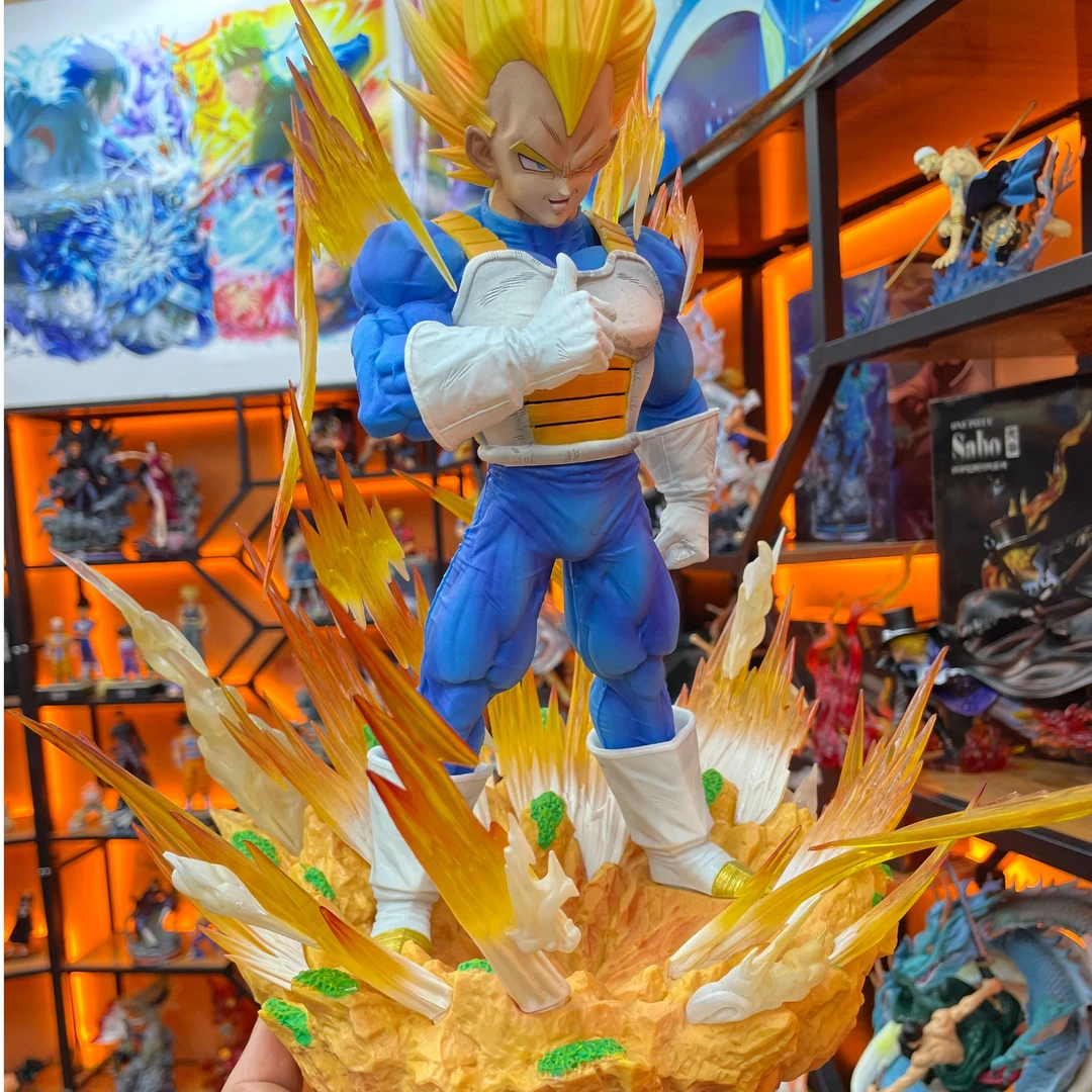 （现货）高约38cm 七龙珠 CS贝吉塔 +特效地台 手办模玩摆件