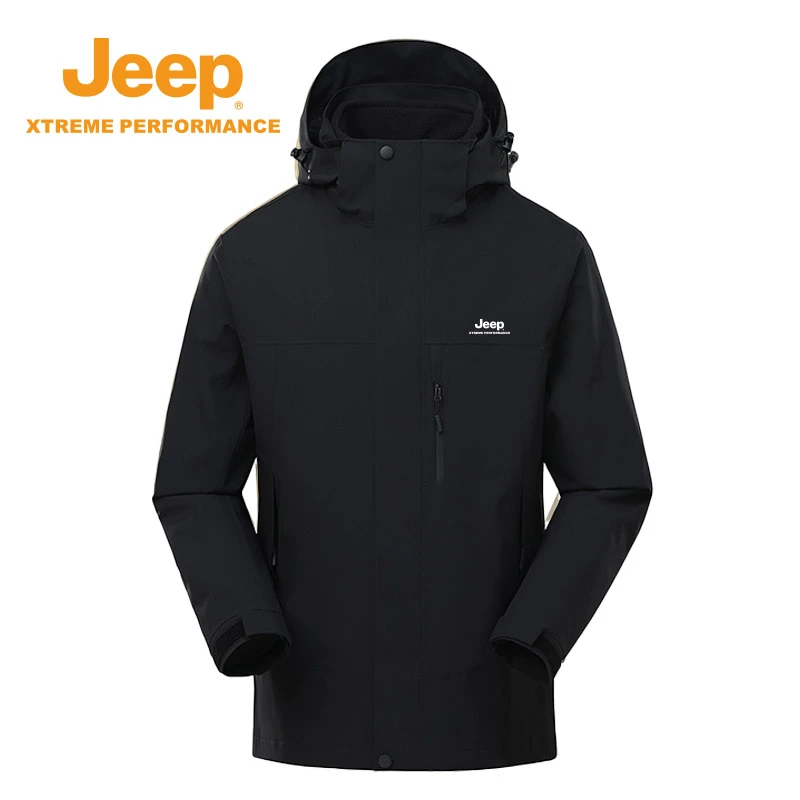 JEEP/吉普户外运动抓绒两件套保暖防风秋冬登山