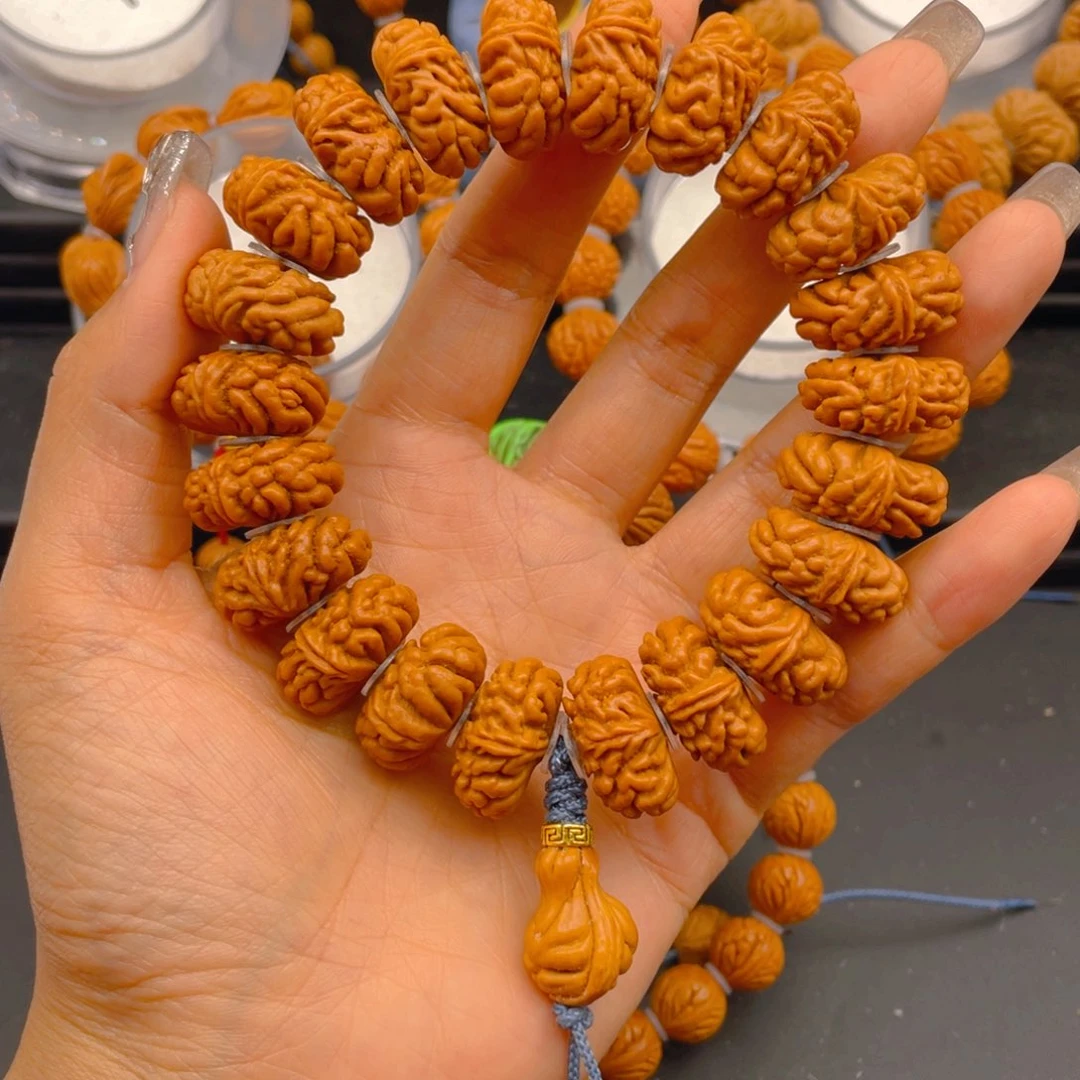 桃核手串用****5见健健康康平平安安7