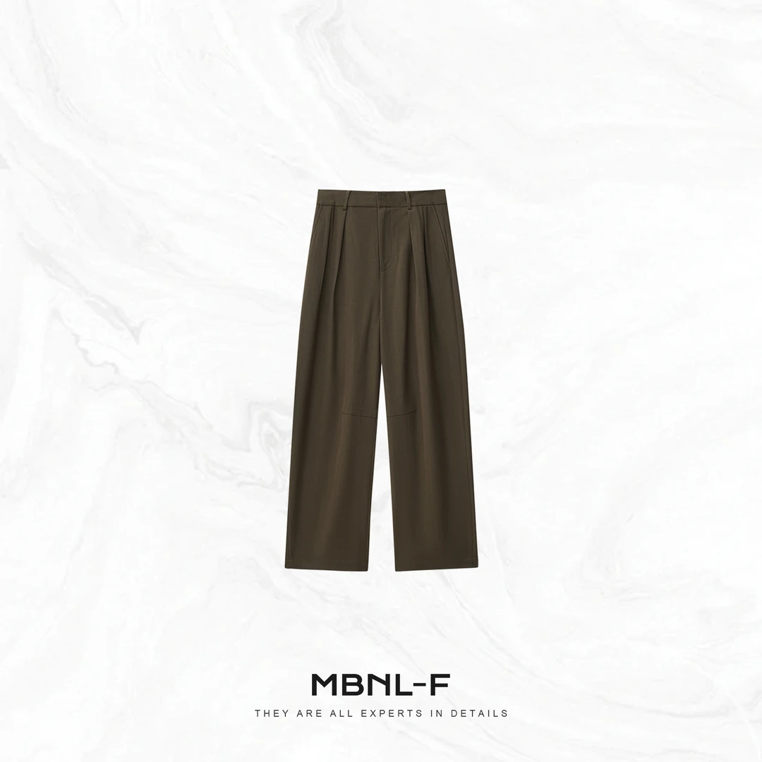 MBNL-F "弯刀小西裤" 立裁高级感阔腿休闲西裤 秦磊XM-XKZ1036