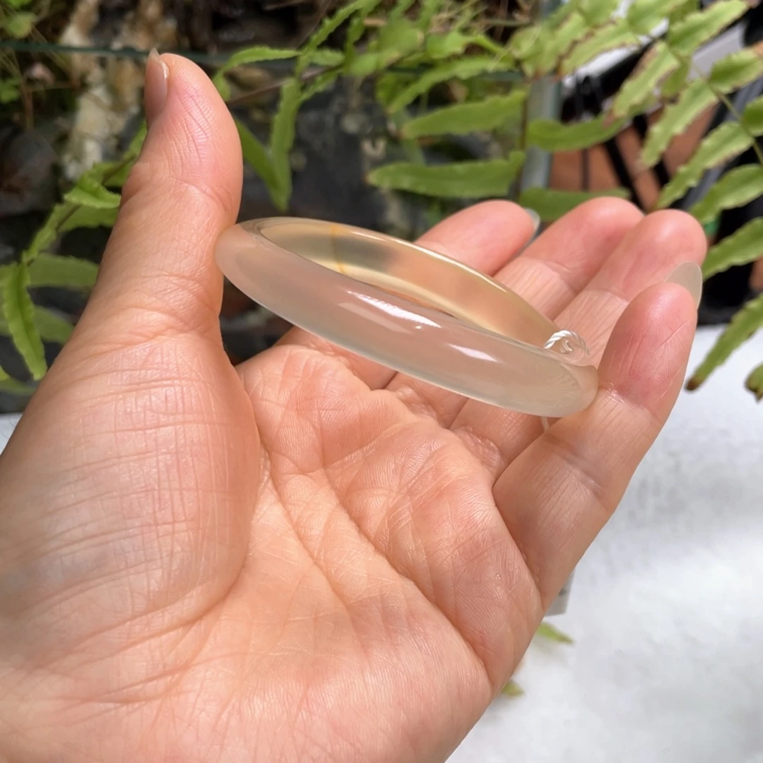 玛瑙/玉髓未镶嵌手镯纹理草花
