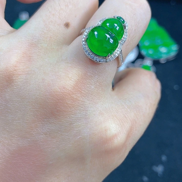 翡翠银S925镶嵌吊坠(不含链)